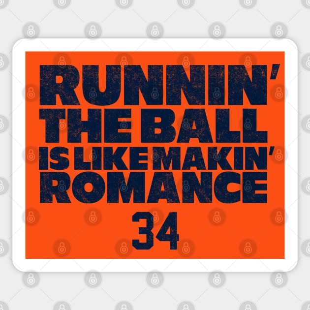 "Runnin' the ball is like makin' romance" - #34 Walter Payton Bears Shuffle Sticker by BodinStreet